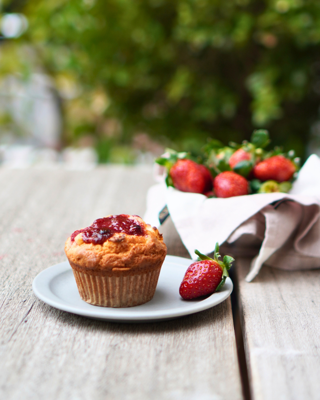 いちごとクリームチーズのマフィン
